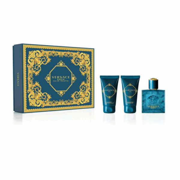 Versace Eros Eau De Toilette For Him 50Ml 3-Piece Set