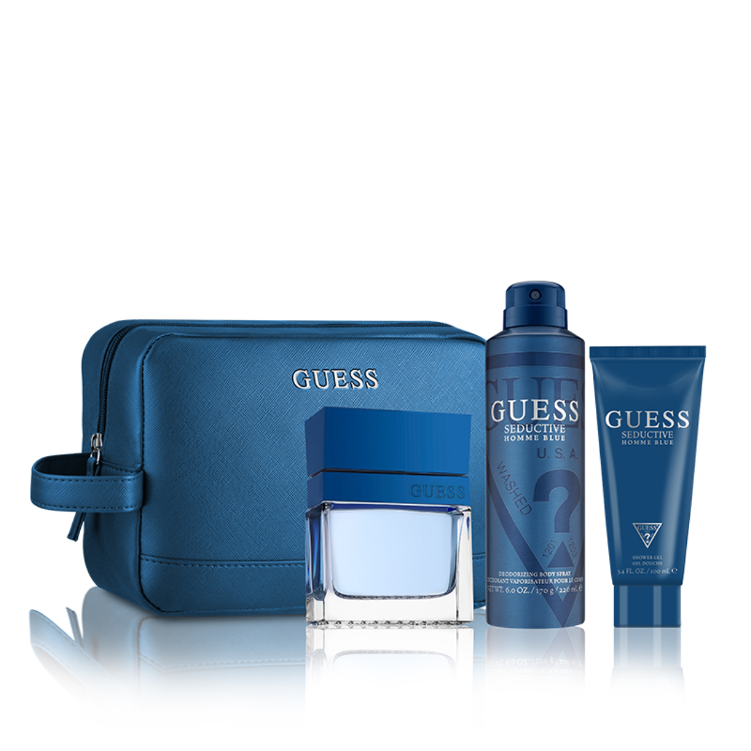 Guess
  Seductive Blue Homme Perfume EDT 100ml Bag Set