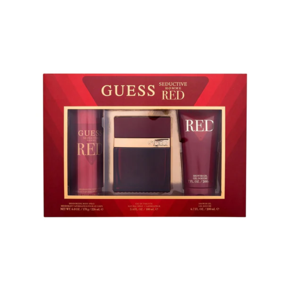 Guess
  Seduction Red Homme Eau de Toilette EDT 100ml 3-Piece Set